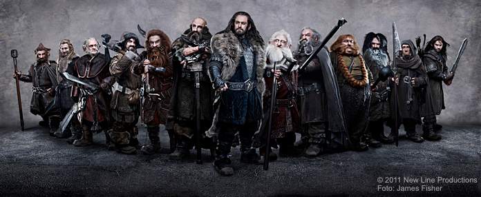 Gruppenfoto mit 13 Zwergen aus Der kleine Hobbit