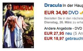 Cover der Dracula-DVD in einem Online-Shop